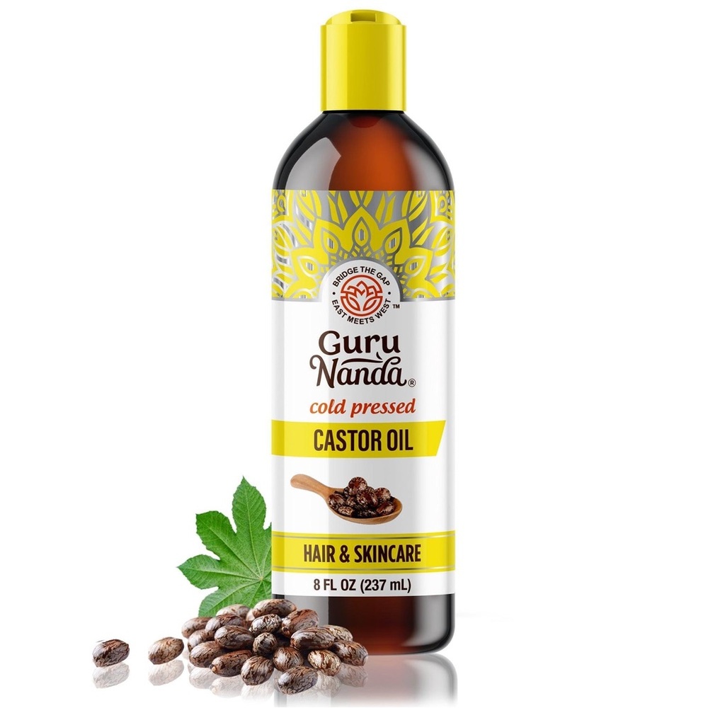 GuruNanda’s Cold Pressed Castor Oil, 8 FL OZ NWT